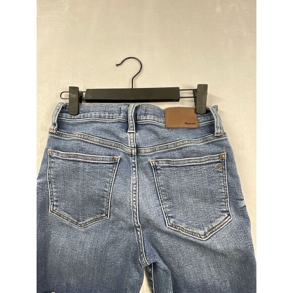 Madewell 9'' Mid-Rise Skinny Crop Womens 26 Blue Medium Wash Button Fly - Picture 10 of 11